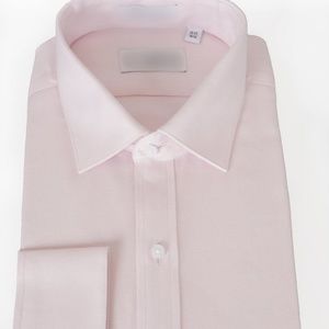 Pink Twill Slim Fit Spread Collar Dress Shirt